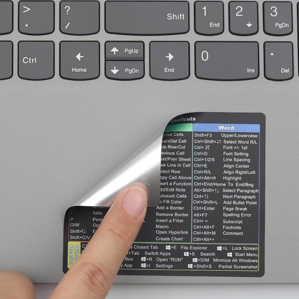 Laptop keyboard shortcut sticker - photo 3