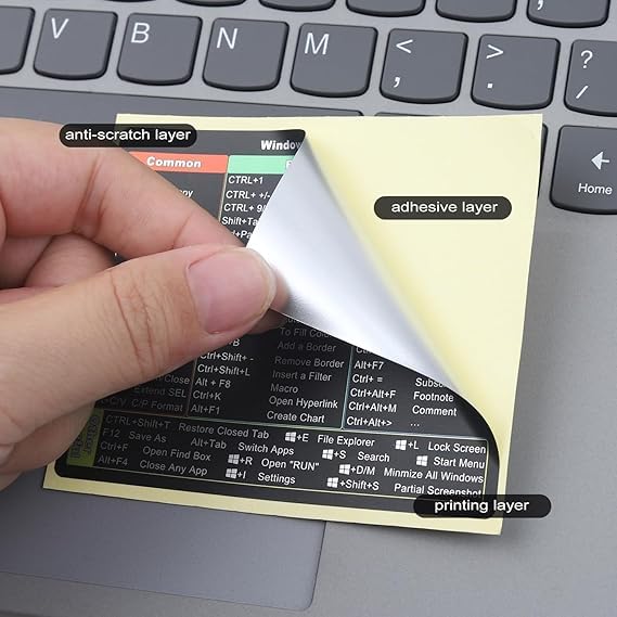 Laptop keyboard shortcut sticker - photo 5