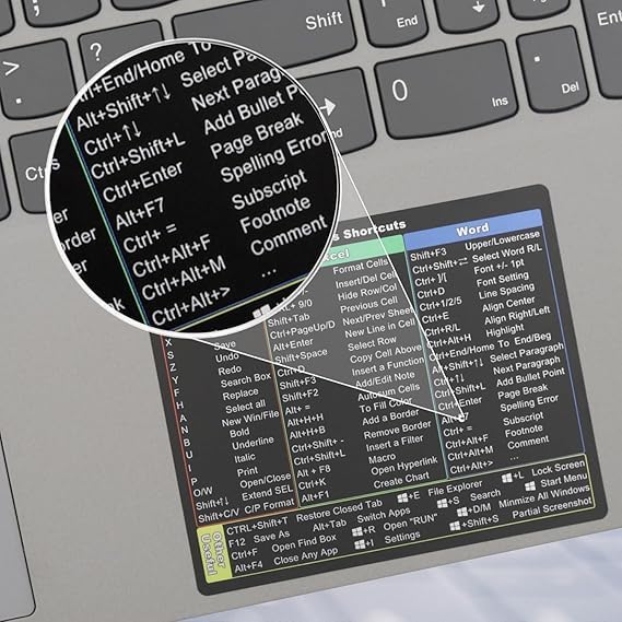 Laptop keyboard shortcut sticker - photo 2