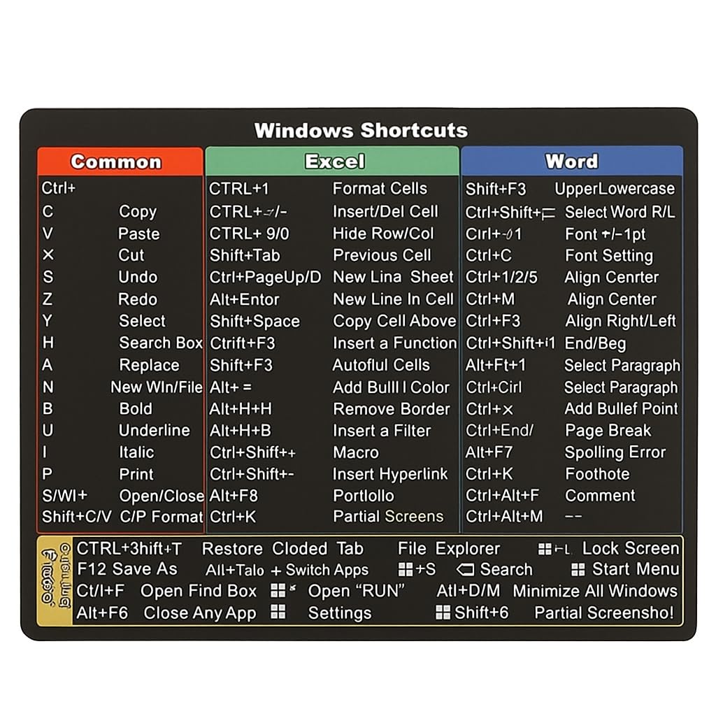 Laptop keyboard shortcut sticker - photo 4